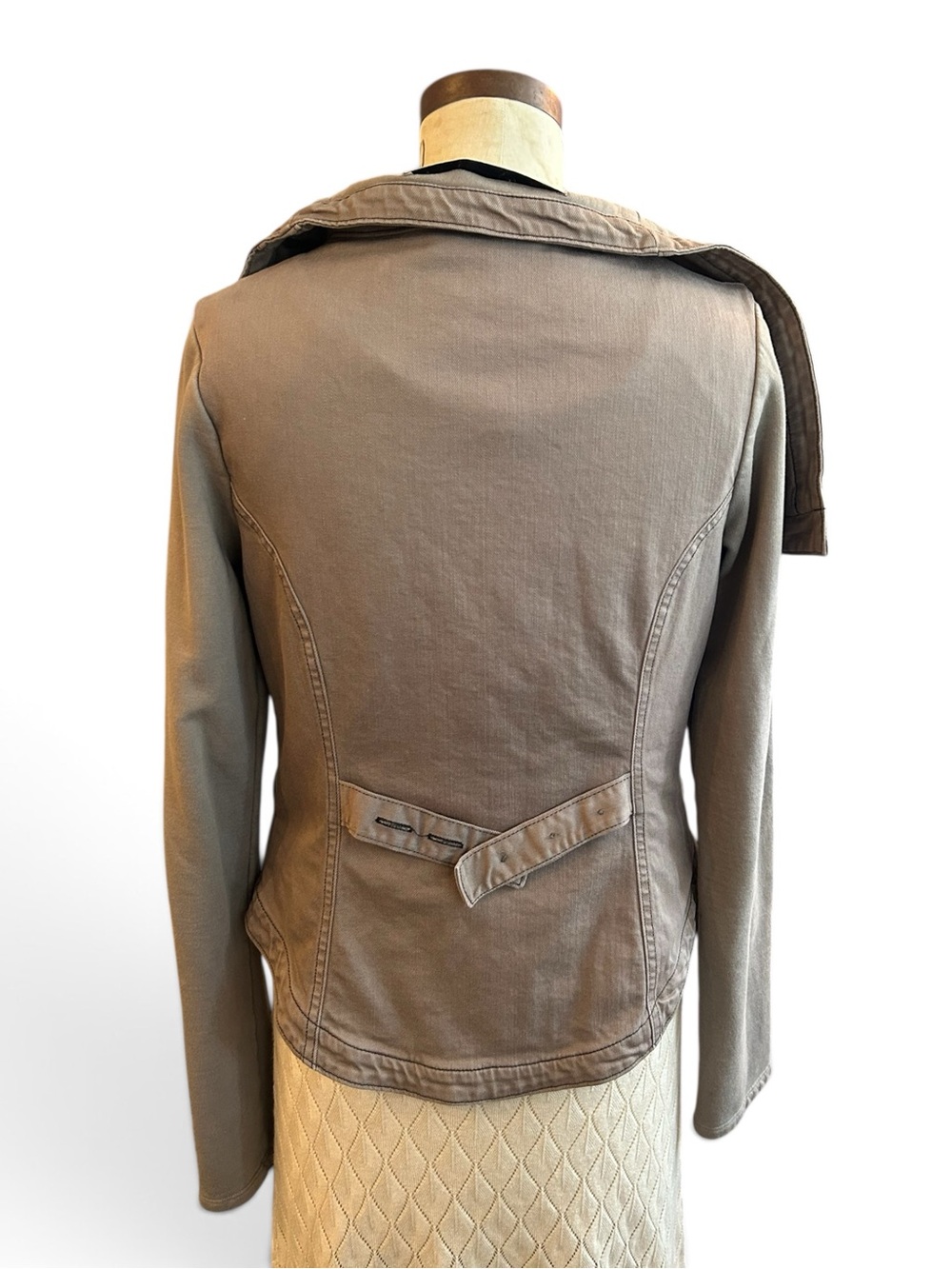 Prairie Underground Soft Taupe Cotton Jacket Organic Cotton Art to Wear - Picture 4 of 10